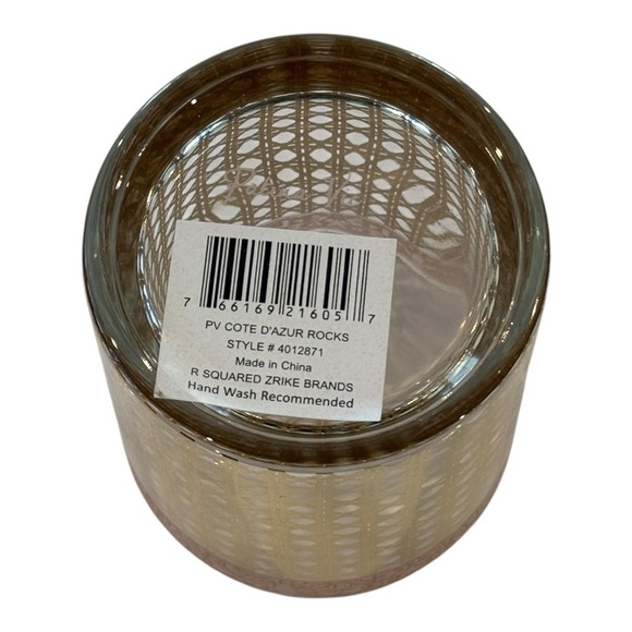 PATINA VIE Cote D’Azure Rocks Glass Woven 18K Gold Filigree Pattern 15oz NEW - Picture 4 of 5